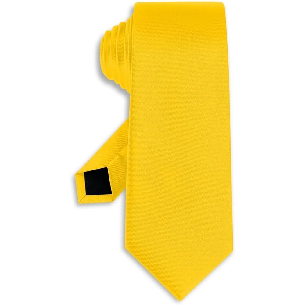 Men's Yellow Solid Pure Color Formal 3.15" (8cm) Neck Ties